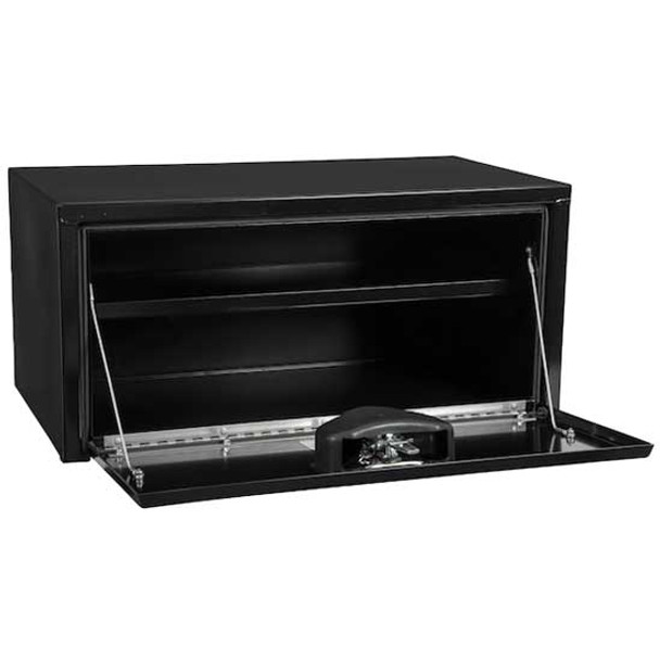 14 x 16 x 30 Inch Black Underbody Tool Box W/ Built In Shelf , T Handle Latch