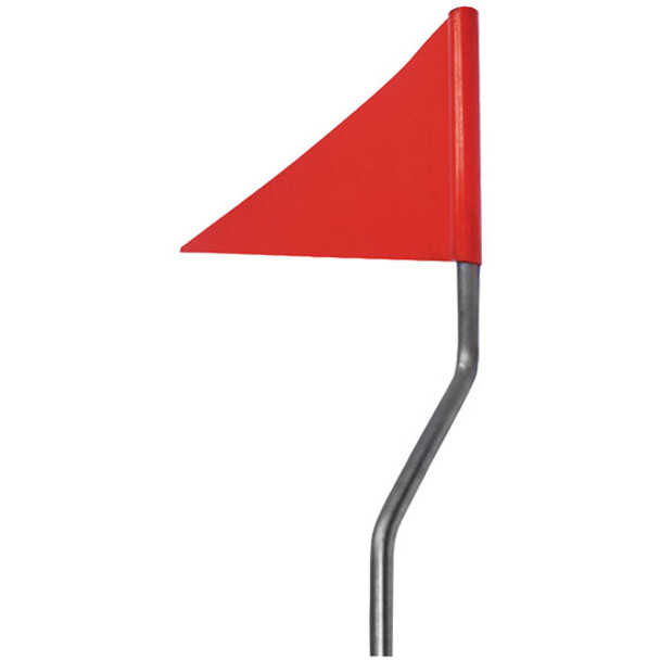 Poly Red Truck Flag W/ Aluminum 5/8 Inch Bent Rod - Driver Side