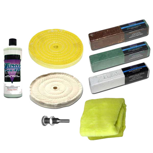 Zephyr Buffing Kit For Aluminum And Stainless Steel - 8 Piece