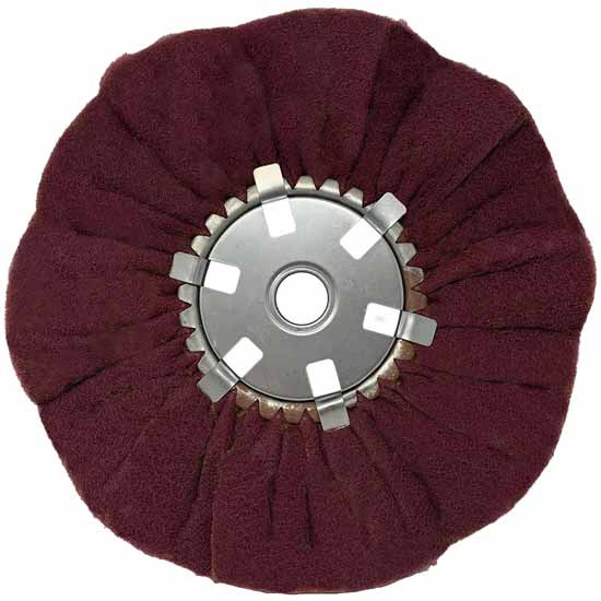 14 Inch 2 Ply Satin Airway Buffing Wheel W/ 1 1/4 Inch Arbor