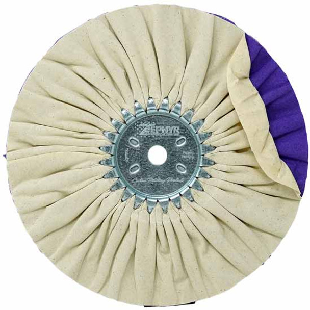 10 Inch Cloth Standard Airway Buffing Wheel - White / Purple