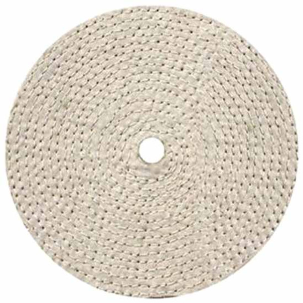 6 Inch Spiral Sewn Muslin/Sisal Buff For 5/8 Inch Arbor