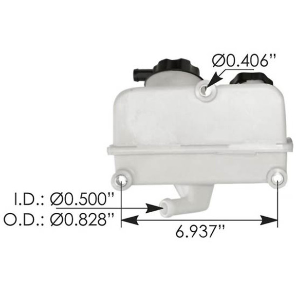 2 Quart Power Steering Reservoir, Replaces A14-17924-000 For Freightliner Cascadia 113, 125