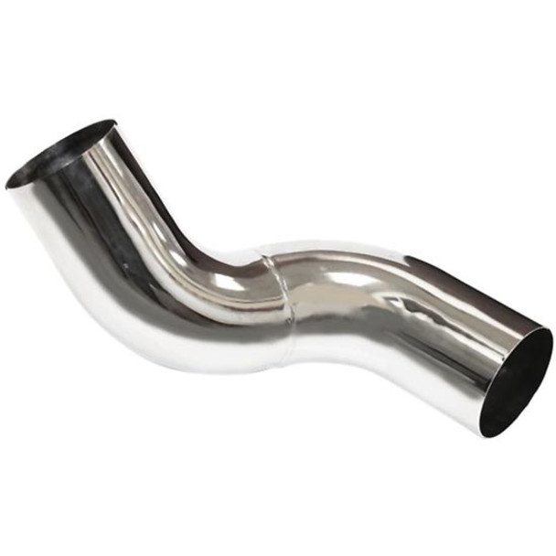 Chrome Multi-Bend Economy Elbow Replaces 14-11380RC For Peterbilt 377, 378 Passenger Side