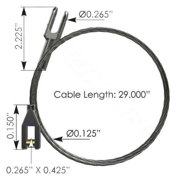 29 Inch Hood Cable For International