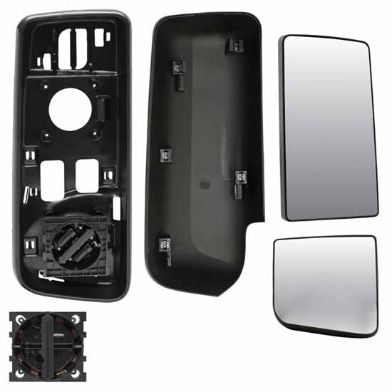 Black Heated Mirror Head, Driver Side For Peterbilt 579