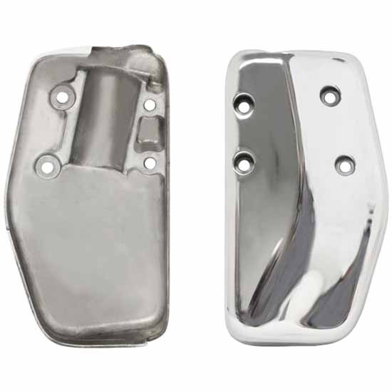 Polished Aluminum Lower Mirror Bracket Cover, Passenger Side For Peterbilt