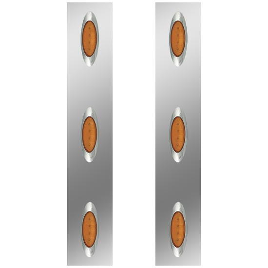 Air Cleaner Light Panels W/ 6 Amber M1 LED Lights For Western Star W/ 15 Inch Donaldson Cleaner