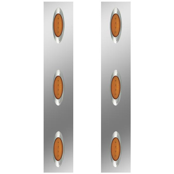 Air Cleaner Light Panels W/ 6 Amber M1 LED Lights For Western Star W/ Nelson Cleaner