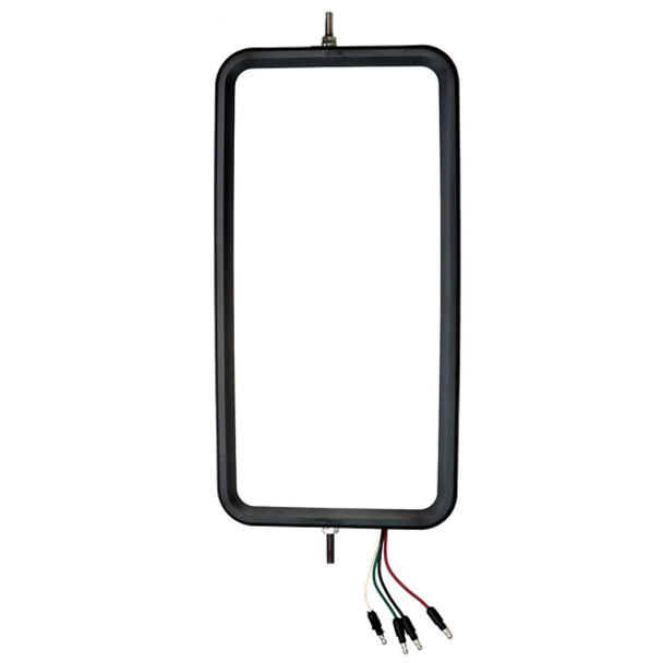 7 X 16 Inch Stainless Steel West Coast Mirror - Heated And Motorized With 10 Foot Harness For Passenger Side