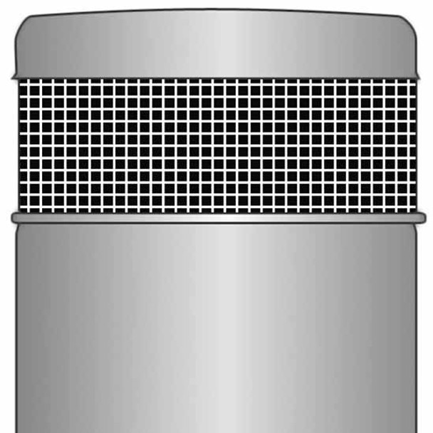 Stainless Steel Punched Breather Screen - In-Line 5/16 Inch Squares
