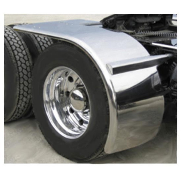 80 Inch Rollin Lo Long Stainless Steel Half Fender W/ Rolled Edge - Pair