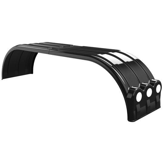 Minimizer MIN900LCF Brute 106 Inch Carbon Fiber Tandem Axle Fenders W/ Light Box - Pair