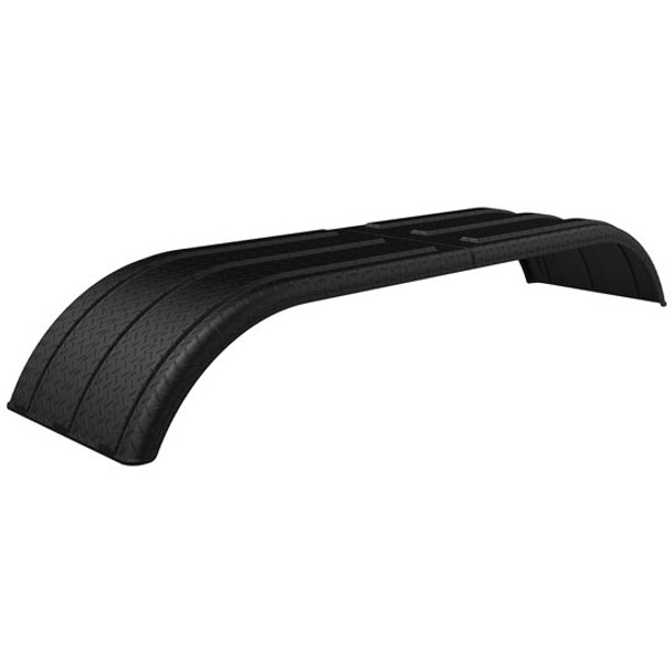 MIN4000DPB The Work Horse 100 Inch Tandem Axle Fenders - Pair Diamond Plate Black