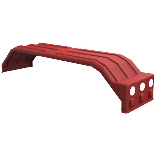 MIN1500LR The Square Back Bruiser 104 Inch Tandem Axle Fenders - Pair Red W/ Light Box