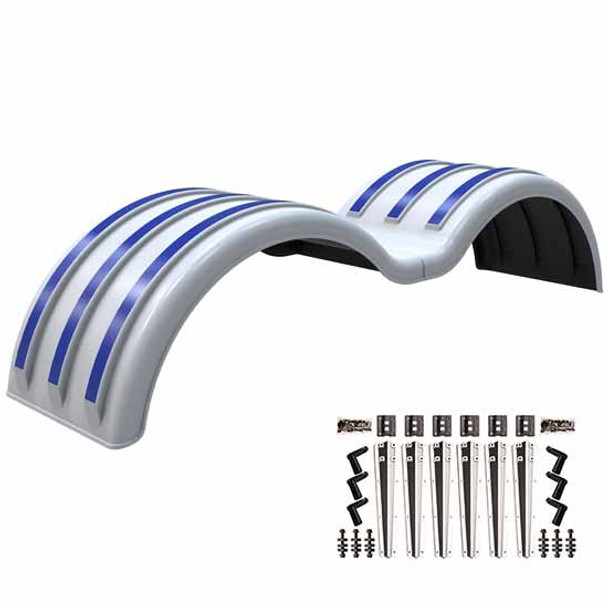 Minimizer Paintable Double Deuce Full Fender Kit W/ Liquid Platium Plastic Mounting Brackets