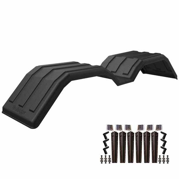 Minimizer Black Tandem Axle Fender Kit W/ Black Plastic Mounting Brackets