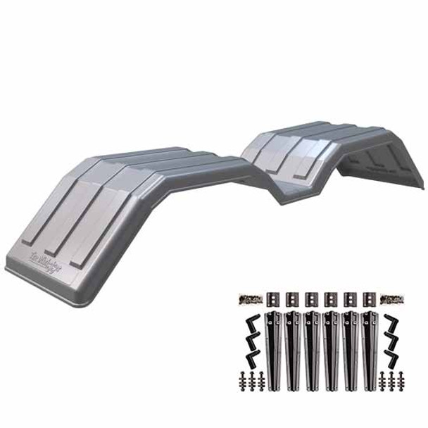 Minimizer The Original Liquid Platium Full Fender Kit W/ Carbon Fiber Style Plastic Mounting Brackets