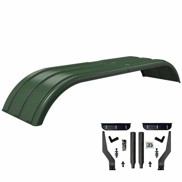 Minimizer Work Horse Green Poly Full Fender Kit W/ Black Composite Mounting Brackets