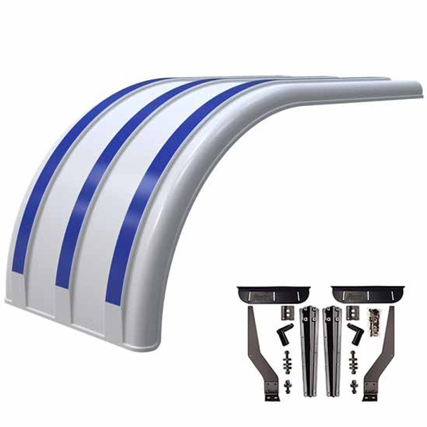 Minimizer The Brute Paintable Poly Half Fender Kit W/ Carbon Fiber Style Plastic Mounting Brackets