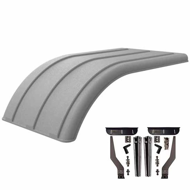 Minimizer Work Horse Galvanized Poly Half Fender Kit W/ Carbon Fiber Plastic Brackets