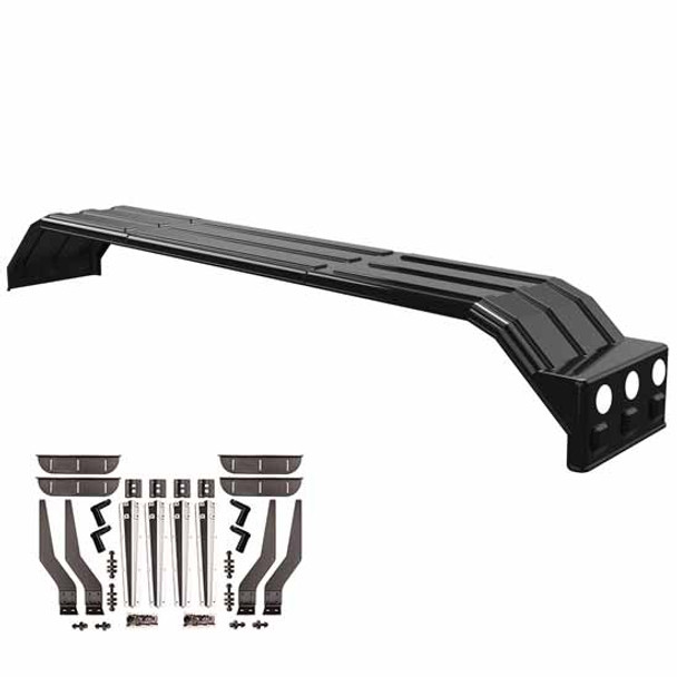 Minimizer MINTA 1554 Single Axle Fender Kit - Carbon Fiber Finish W/ Light Box W/ Liquid Platium Plastic Bolt-On Mounting Brackets