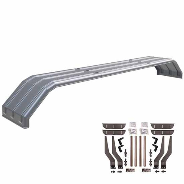 Minimizer MINTA 1554 Single Axle Fender Kit - Liquid Platium Finish W/O Light Box W/ Stainless Steel Bolt-On Mounting Brackets