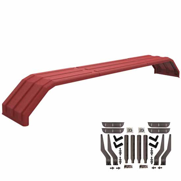 Minimizer MINTA 1554 Single Axle Fender Kit - Red Finish W/O Light Box W/ Plastic Paddle Bolt-On Mounting Brackets