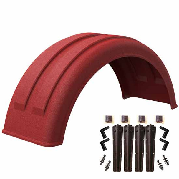 Minimizer MIN161200 Fender Kit - Red W/ Plastic Bolt-On Mounting Brackets