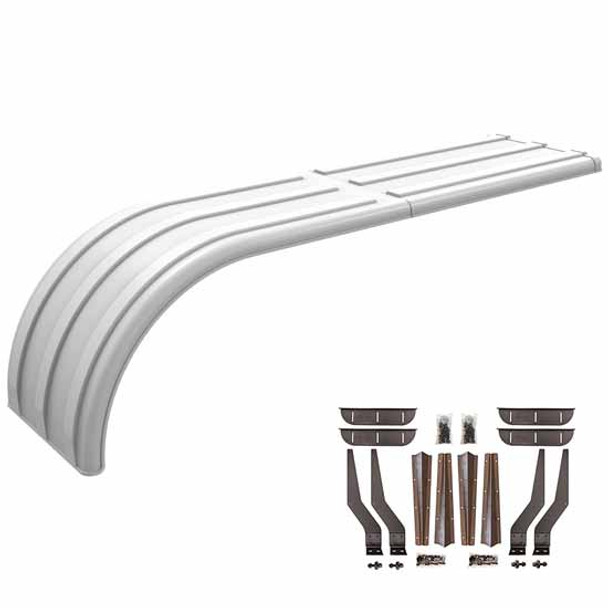 Minimizer MINTF900 Fender Kit - White W/ Weld-On Mounting Brackets
