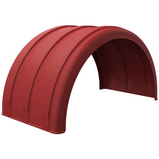 Minimizer Red Poly Texas Double Single Radius Fender For 24.5 Inch Dual Tires