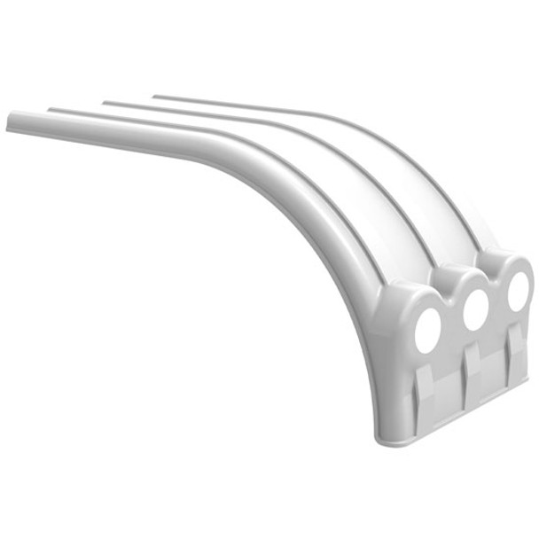 Minimizer White Poly Brute 53 Inch Front Half Tandem Axle Fender W/ Lightbox