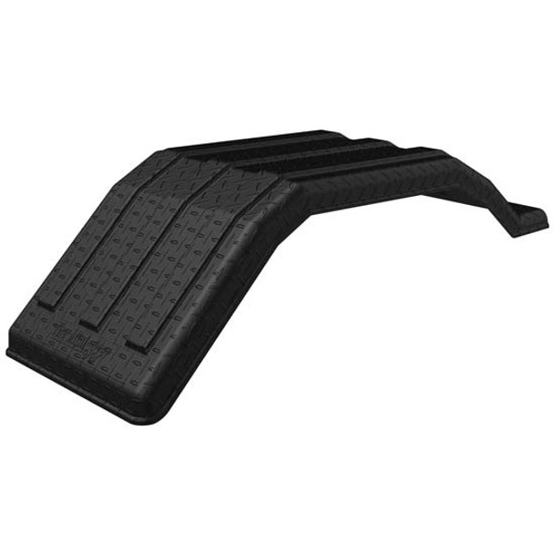 Minimizer Diamond Plate Poly The Original 106 Inch Tandem Axle Fender W/O Trim Plates For 52 - 54 Inch Tandem Axle Spread With 22.5 Or 24.5 Inch Dual Tires
