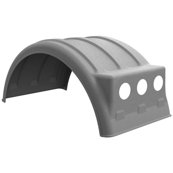 Minimizer Galvanized Poly Single Axle Fender W/ Light Box For 22.5 Or 22.4 Wheels
