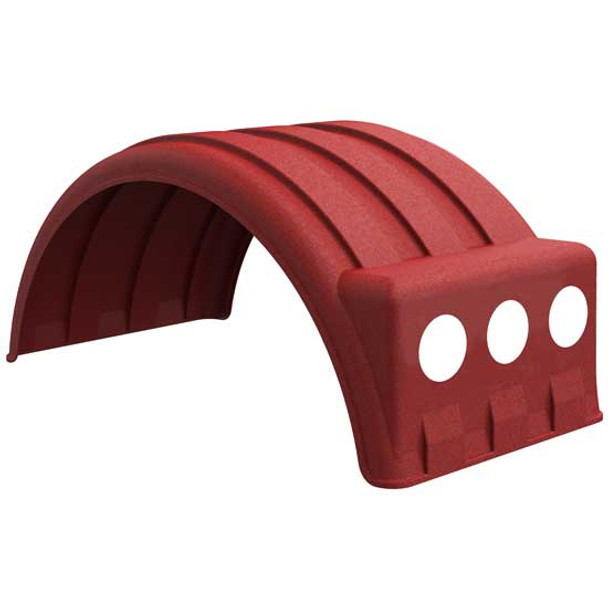 Minimizer Red Poly MIN1900 Single Axle Fender W/ Lightbox For 19 1/2 Inch Tires