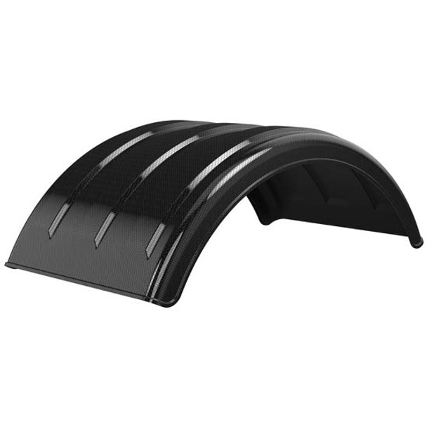 Minimizer Carbon Fiber Poly MIN150 Fender For Multiple Axle Semi Tractor Or Trailer With Dual 22.5 Inch Or 24.5 Inch Wheel