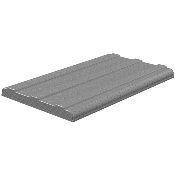 Minimizer Diamond Plate Silver Poly TA910 Middle Fender Section , 52 X 3 X 26 Inch For Tri-Axle Tractor Or Trailer Fenders