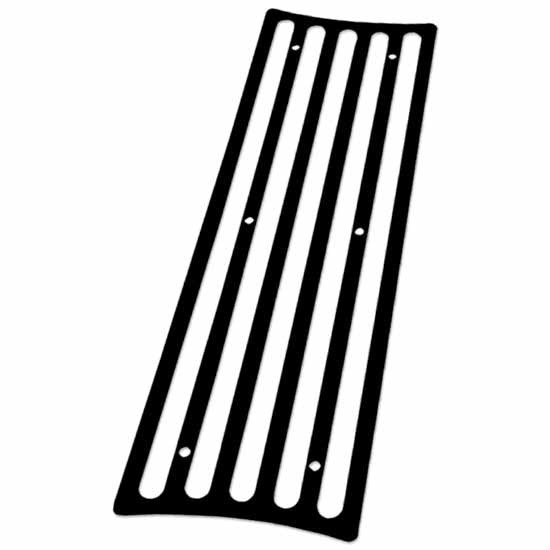 Steel 6 X 30 Inch Rectangle Step Plate Insert - Gloss Black For Iowa Customs Series 1 Step