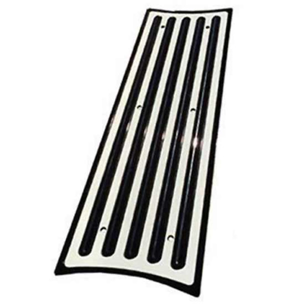 Steel 4 X 12 Inch Rectangle Step Plate Insert - Crystal White For Iowa Customs Series 1 Step