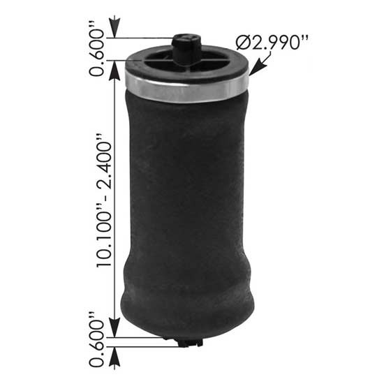 Air Spring & Cabin For 86 Inch For Kenworth T600, T660, T800 & W900 AeroCab
