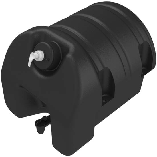 8 Gallon Black Plastic Truck Hand Wash Station With Liquid Soap Dispenser, Under Body Mount