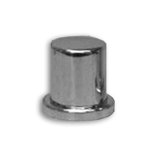 18MM & 3/4 Inch Chrome Plastic Top Hat Nut Cover With Flange - 10 Pack