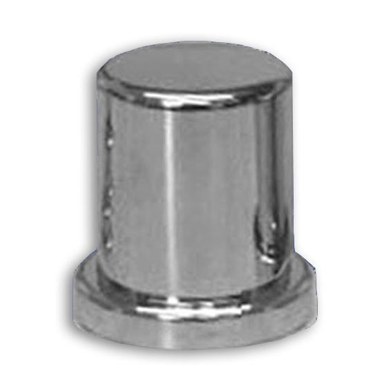 15/16 And 7/8 Inch Chrome Plastic Top Hat Nut Cover With Flange - 10 Pack