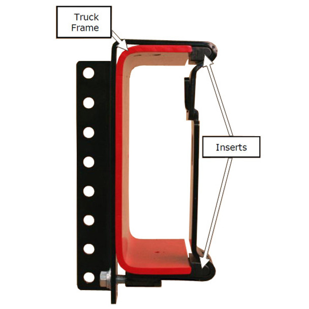 Chassis Grabber No Drill Frame Mount Left-Perpendicular For Up To 12 Inch Frames