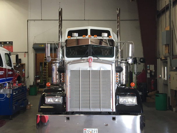 Flat Glass Reverse Bowtie Style Kenworth Visor