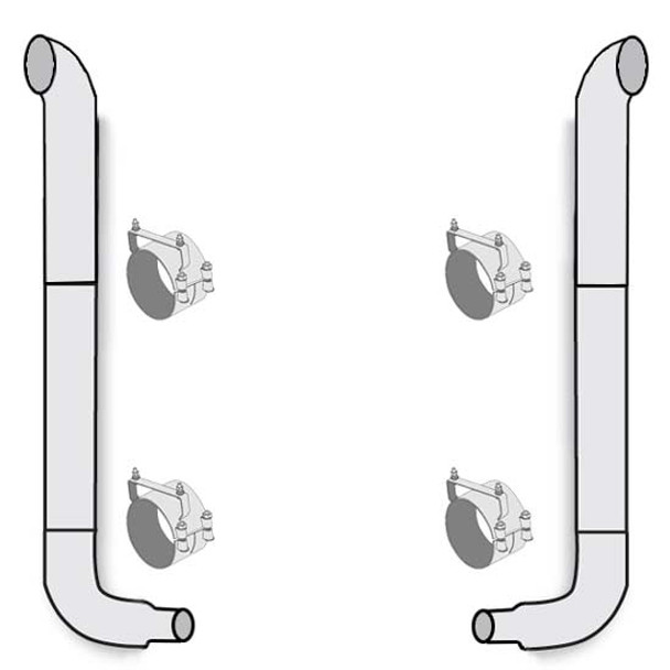 American Eagle 7-5 X 120 Inch Stainless Steel Curve Turn Exhaust Kit  For Freightliner