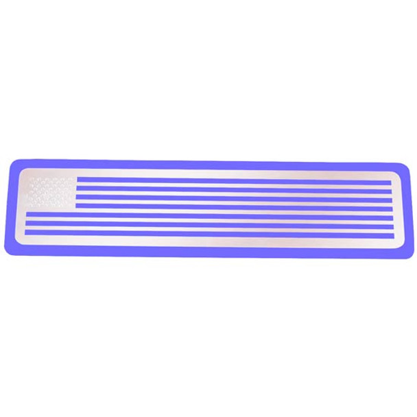 CSM SS American Flag Step Plate - Blue Powder Coat, 5 X 20 X 1/4 Inch