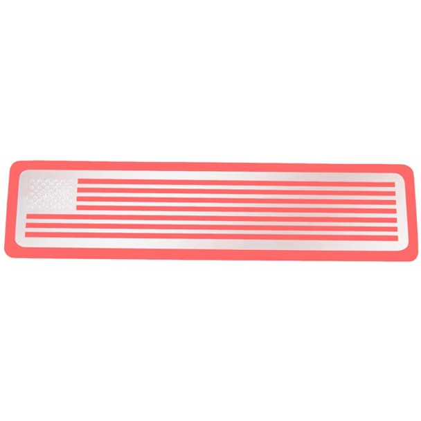 CSM SS American Flag Step Plate - Red Powder Coat, 5 X 20 X 1/4 Inch
