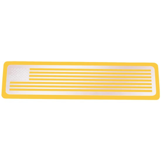 CSM SS American Flag Step Plate - Orange Powder Coat, 5 X 20 X 1/4 Inch