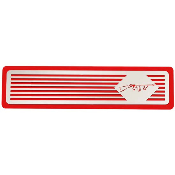 CSM SS Tommy Gun Step Plate - Red Powder Coat, 5 X 20 X 1/4 Inch